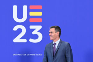 06/10/2023. El presidente del Gobierno en funciones, Pedro Sánchez, al inicio de la Reunión Informal del Consejo Europeo, en Granada.